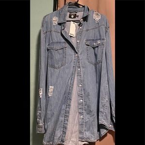 Long denim Shirt